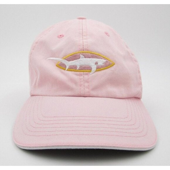 Women Old Harbor Outfitters Cotton Pink Embroidered Shark Baseball Hat - Picture 1 of 6